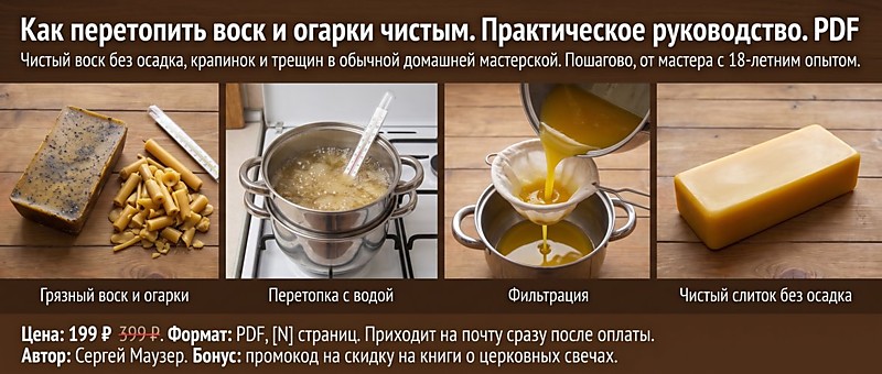 Как перетопить воск и огарки чистым. Практическое руководство