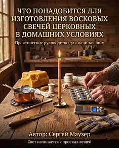 ЧТО ПОНАДОБИТСЯ ДЛЯ ИЗГОТОВЛЕНИЯ ВОСКОВЫХ СВЕЧЕЙ ЦЕРКОВНЫХ В ДОМАШНИХ УСЛОВИЯХ