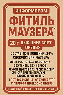 Фитиль светоносный вощенный «Фитиль Маузера™» в бобине 50 метров